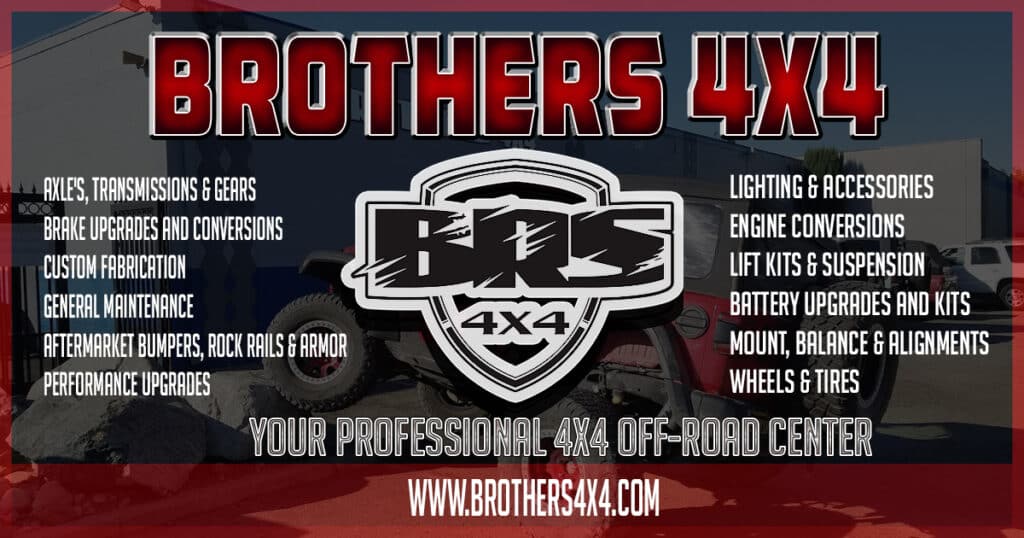 Brothers 4x4 facebook post banner